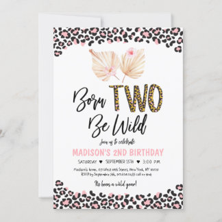 Geboren, um frei zu sein Leopard Print Pink Gold G Einladung