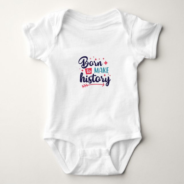 Geboren, um Geschichte Baby Jersey Bodysuit zu mac Baby Strampler (Vorderseite)