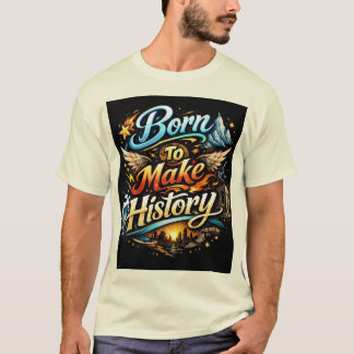 Geboren, um Geschichte zu machen Motivations-Typog T-Shirt