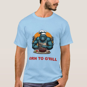 Geboren um G'rill BBQ Meister Fun Pun T-Shirt