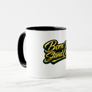 Geboren um herauszustechen Gold Zitat Geschenk Tasse