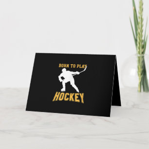 Geboren, um Hockey zu spielen - Geschenk für Hocke Karte
