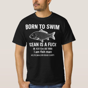 Geboren um im Ozean zu schwimmen 1989 Ich bin Fisc T-Shirt