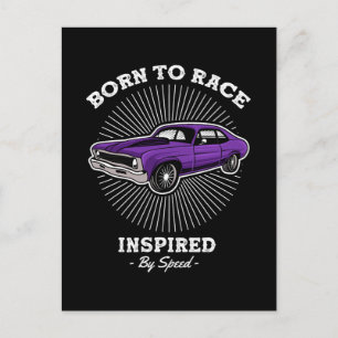 Geboren, um klassisches Muscle-Car-Retro-Design zu Postkarte