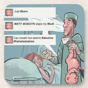Geboren um lustige Cartoons zu twittern Untersetzer