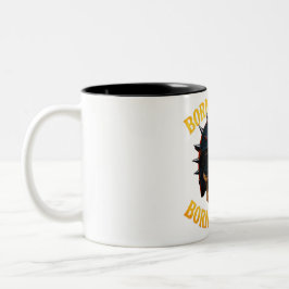 Geboren, um mit dem Flammenschädelhelm zu fahren Zweifarbige Tasse