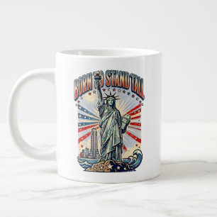 Geboren, um stolz zu sein - Patriotische Kunst Jumbo-Tasse