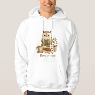 Geboren, um süßes Eulen-Buchliebhaber-Design zu le Hoodie