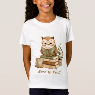 Geboren, um süßes Eulen-Buchliebhaber-Design zu le T-Shirt