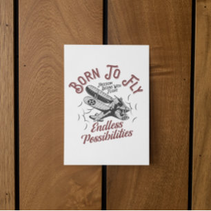 Geboren um zu fliegen postkarte