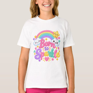 Geboren um zu funkeln Mädchen T-Shirt