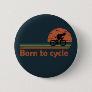 Geboren um zu Radfahren - MTB Mountainbike lustige Button