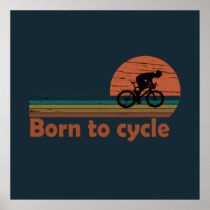 Geboren um zu Radfahren - MTB Mountainbike lustige Poster