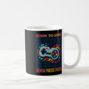 Geboren um zu spielen, Pause nie drücken Retro-Gam Kaffeetasse