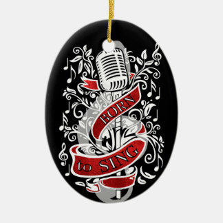 Geboren, Weihnachtsverzierungen zu singen Keramik Ornament