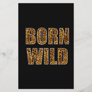 Geboren Wild Cheetah Tiger Lion Animal Print Leopa Briefpapier