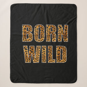 Geboren Wild Cheetah Tiger Lion Animal Print Leopa Sherpadecke
