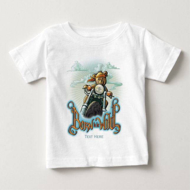 Geboren, wild zu sein baby t-shirt (Vorderseite)