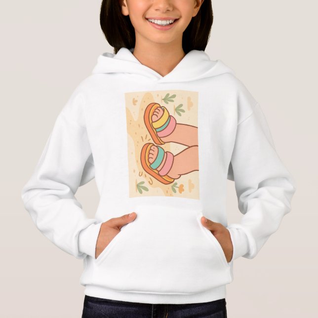 Geboren, wild zu sein (in Sandalen) - Verspielter  Hoodie (Vorderseite)