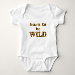 Geboren, wild zu sein - Tigerprint Baby Jersey Bod Baby Strampler