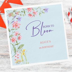 Geboren, wilde Blume zu blühen Kindergeburtstag Serviette