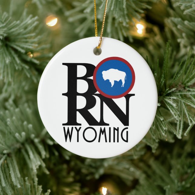 GEBOREN Wyoming Keramik Ornament (Baum)