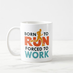Geboren zu arbeiten kaffeetasse