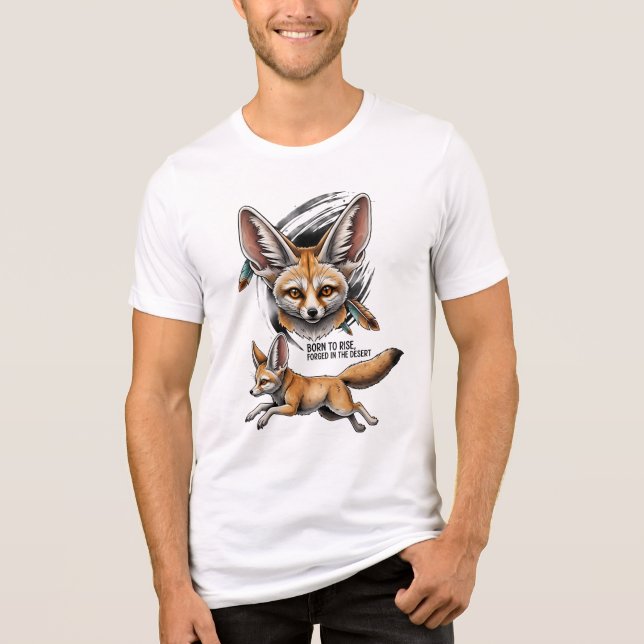 Geboren zu aufsteigen - Stammeswüste Fennec Fox Il Tri-Blend Shirt (Vorderseite)