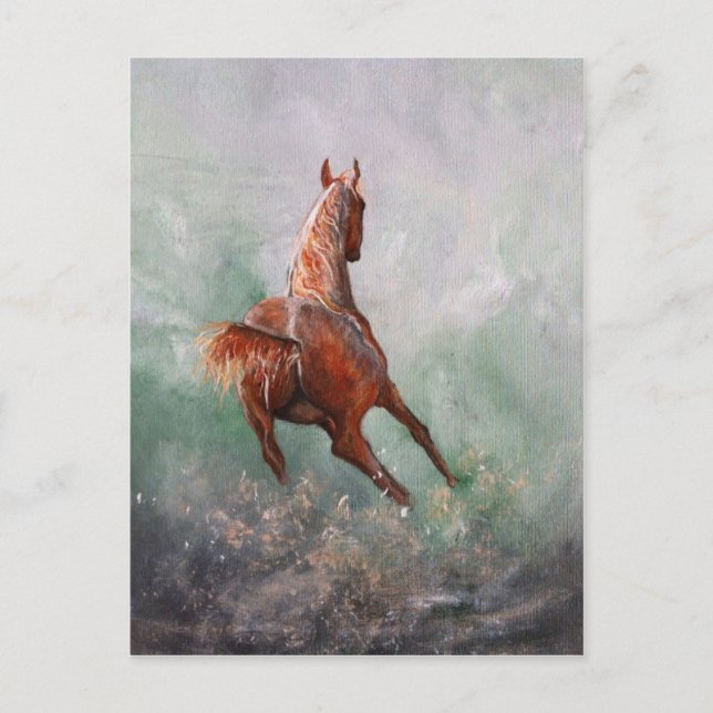 Geboren zu Barrel Race Postkarte (Vorderseite)