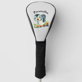 Geboren zu Birdie Unisex Personalisiert Golf Headcover