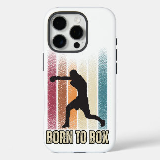 "Geboren zu Box" Retro Boxing Art iPhone 16 Pro Hülle