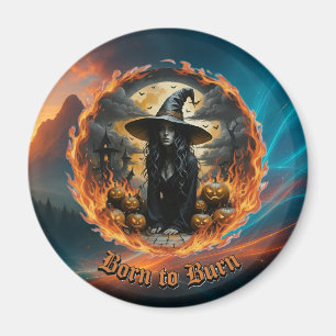 Geboren zu Burn Hexe & Jack Gothic Kühlschrankmagn Magnet