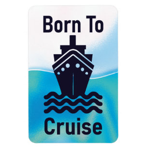 Geboren zu Cruise Cabin Stateroom Door Marker Blau Magnet