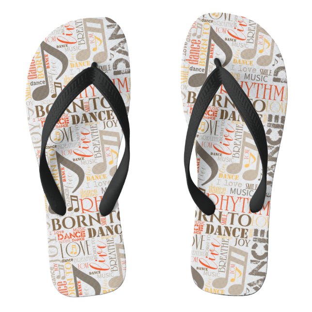 Geboren zu Dance Brown ID277 Flip Flops (Fußbett)