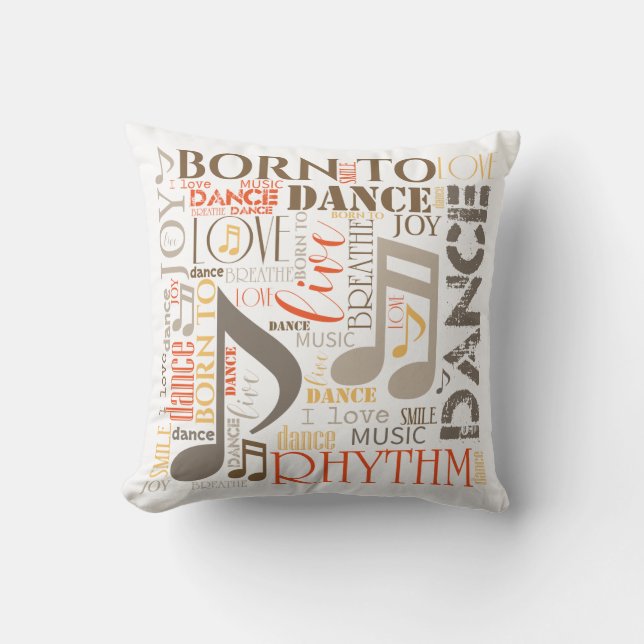 Geboren zu Dance Brown ID277 Kissen (Vorderseite)