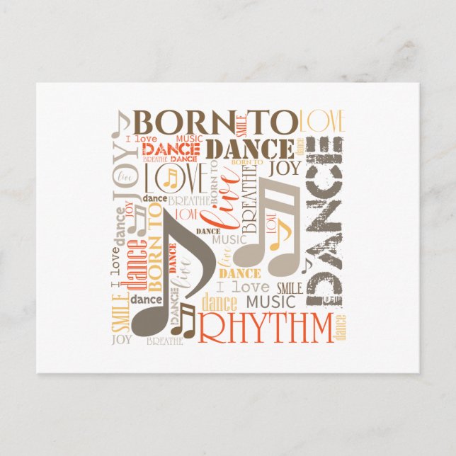 Geboren zu Dance Brown ID277 Postkarte (Vorderseite)