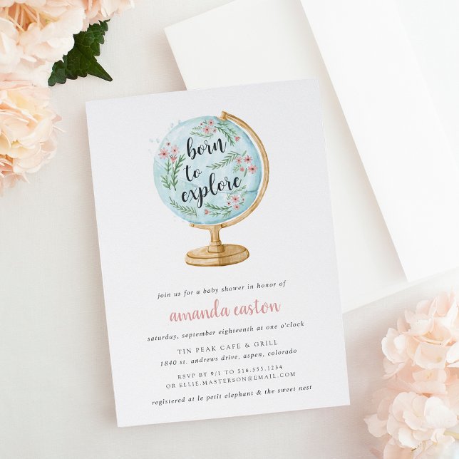 Geboren zu entdecken Baby Dusche Einladung (Von Creator hochgeladen)