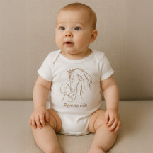 "Geboren zu fahren" Baby Horse Bodysuit | Reittier