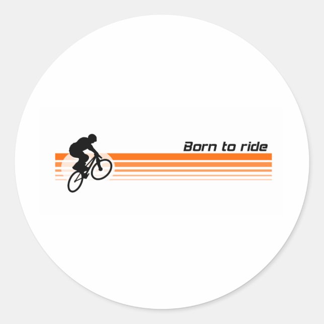 Geboren zu fahren - BMX Runder Aufkleber (Vorderseite)