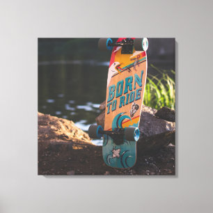 Geboren zu fahrende Skateboard Leinwanddruck