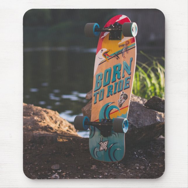 Geboren zu fahrende Skateboard Mousepad (Vorne)