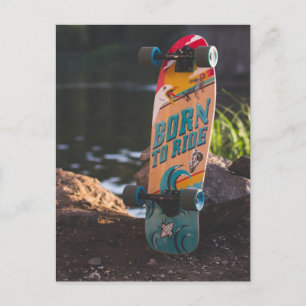 Geboren zu fahrende Skateboard Postkarte