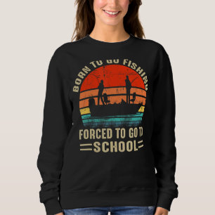 Geboren zu fischen Bass Fisch Fischer Boys Kinder Sweatshirt