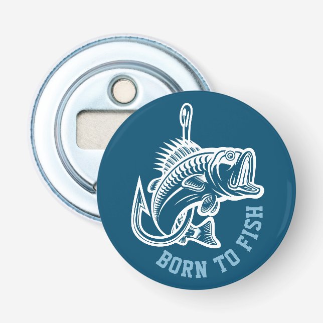 Geboren zu fischen flaschenöffner (Vorderseite)