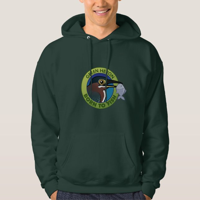 Geboren zu fischen hoodie (Vorderseite)
