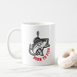 Geboren zu fischen kaffeetasse