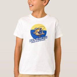 Geboren zu fischen spielerisches Angeln T-Shirt