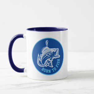 Geboren zu fischen tasse