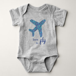 "Geboren zu fliegen" Flugzeug   Baby Strampler