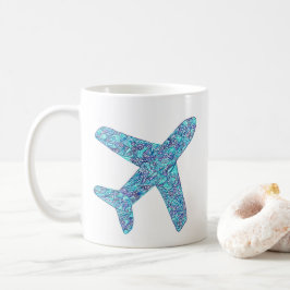 "Geboren zu fliegen" Flugzeug Kaffeetasse